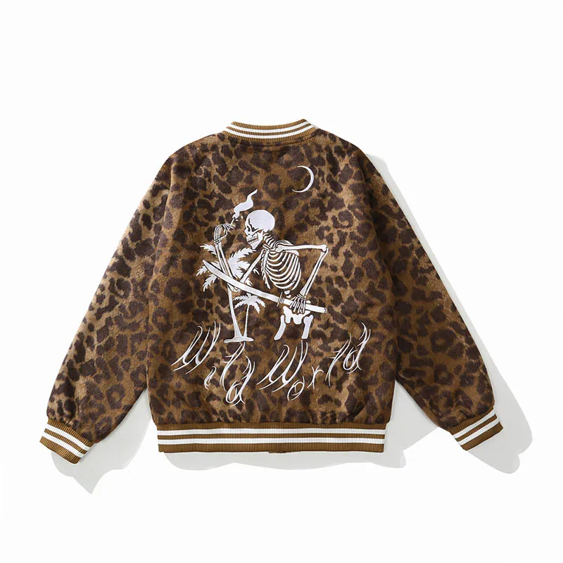 2021 Hip Hop Leopard Print Bomber Jackets Men Skeleton Harakuju Autumn Outwear Tops For Male Clothing Cotton
2021 Hip Hop Leopard Print Bomber Jackets Men Skeleton Harakuju Autumn Outwear Tops For Male Clothing Cotton