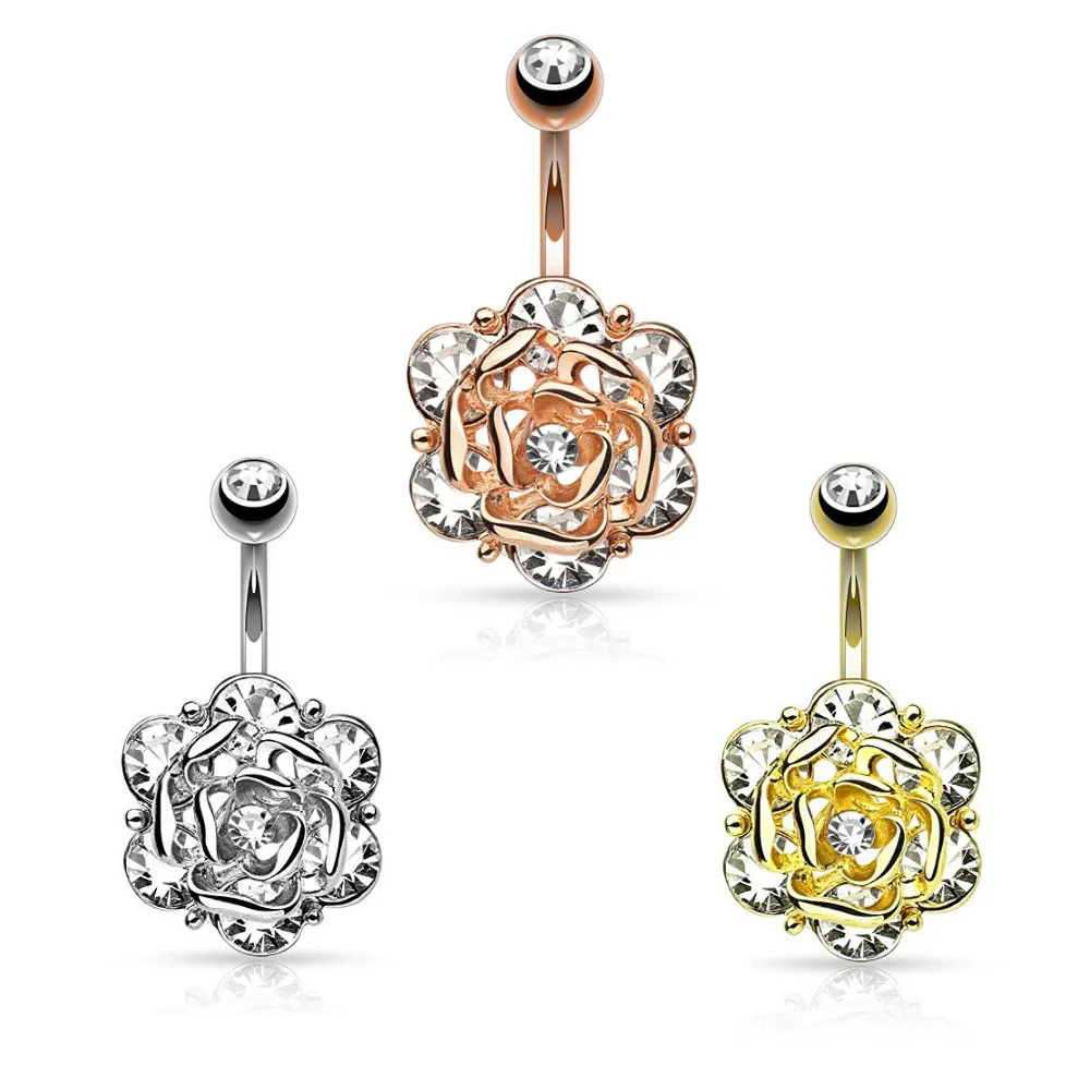 14G Sexy Women Crystal Belly Piercing Nombril Rose Gold Barbell Earrings Surgical Steel Navel Belly Button Rings Body Jewelry
14G Sexy Women Crystal Belly Piercing Nombril Rose Gold Barbell Earrings Surgical Steel Navel Belly Button Rings Body Jewelry