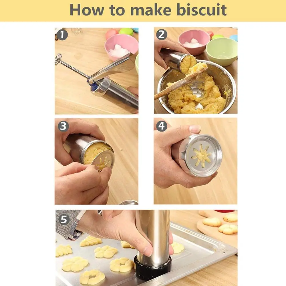 Superior Cookie Extruder Press Machine Biscuit Maker DIY Cake Making Decorating Set/ Kit With 20 Interchangeable Discs
Superior Cookie Extruder Press Machine Biscuit Maker DIY Cake Making Decorating Set/ Kit With 20 Interchangeable Discs