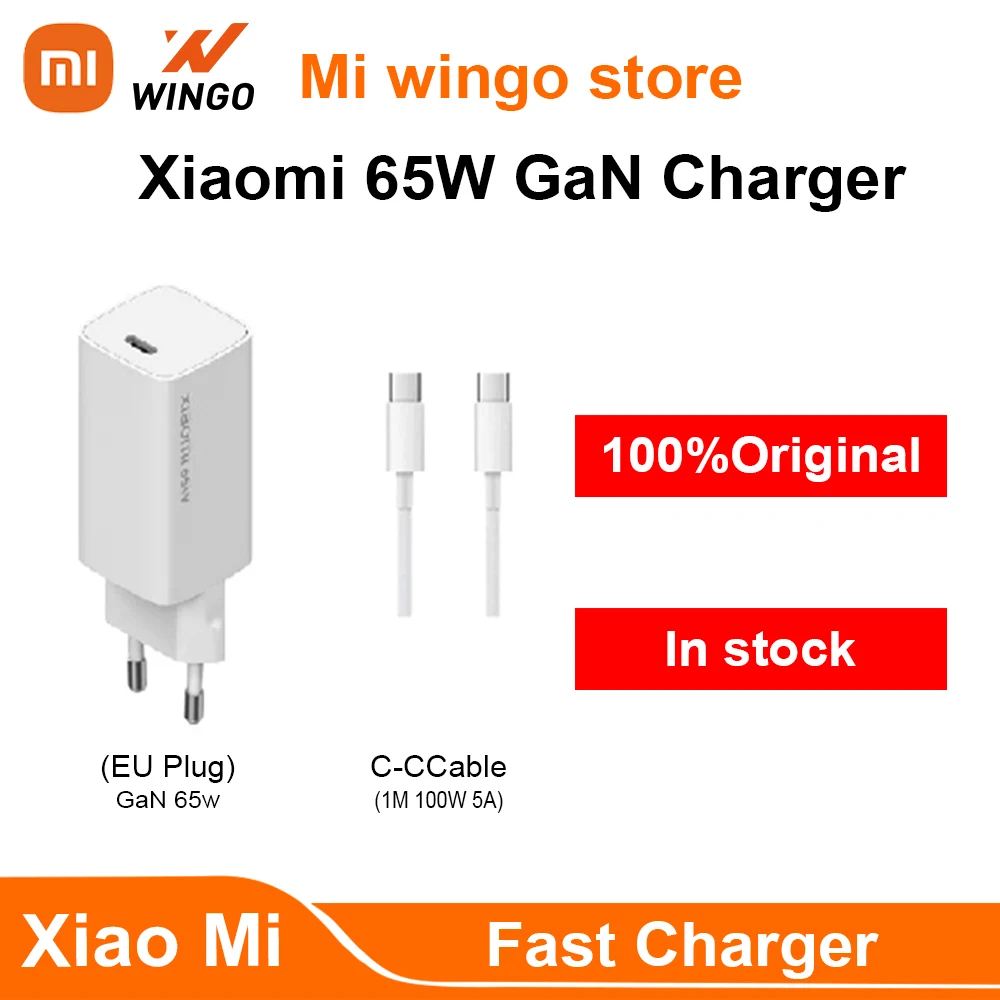 Global Version Xiaomi GaN 65W Fast Charger USB Type-C Smart Output PD Travel Charger Smaller 20V=3.25A 10V=5A For Smart Phone
Global Version Xiaomi GaN 65W Fast Charger USB Type-C Smart Output PD Travel Charger Smaller 20V=3.25A 10V=5A For Smart Phone