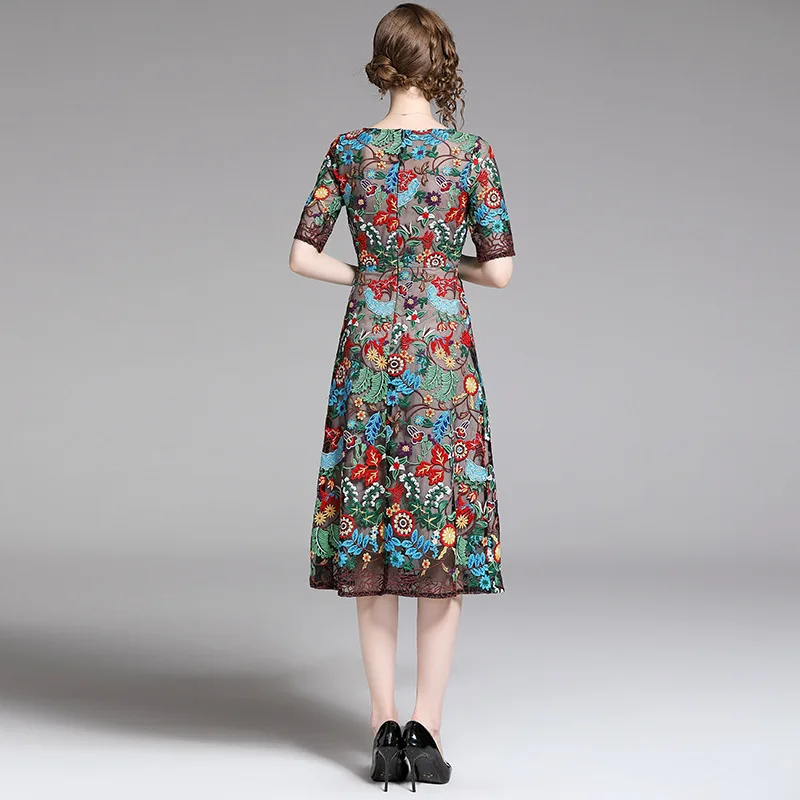 2020 Antique Spring Elegant High-End Atmosphere Ladies Dresses Knee-Length Embroidery Slim Show Good Body O-neck Women Dresses
2020 Antique Spring Elegant High-End Atmosphere Ladies Dresses Knee-Length Embroidery Slim Show Good Body O-neck Women Dresses