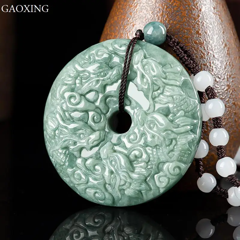 Natural Jadeite Dragon Guardian Jade Wearing Zodiac Dragon Jade Pendant Male and Female Pendant Jade Jewelry Amulet
Natural Jadeite Dragon Guardian Jade Wearing Zodiac Dragon Jade Pendant Male and Female Pendant Jade Jewelry Amulet