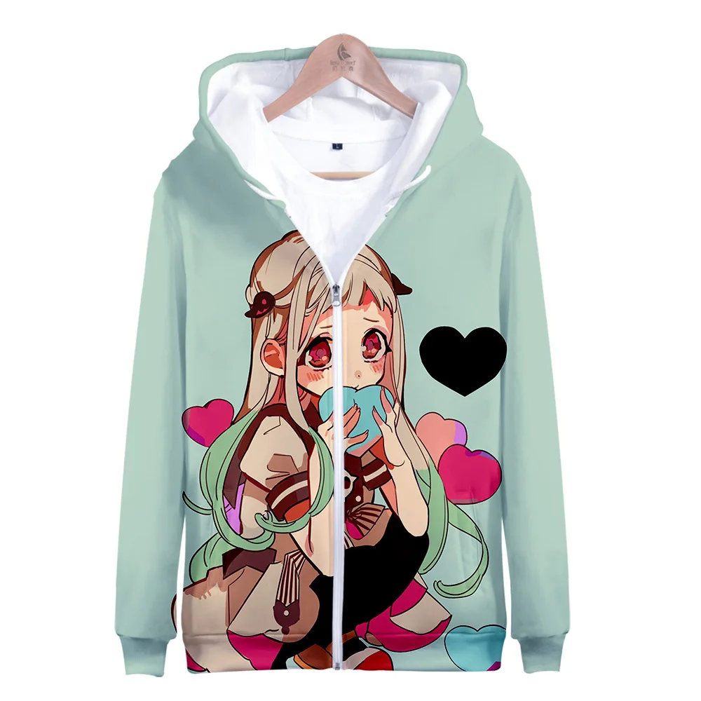 Хит продаж, толстовки с капюшоном в стиле аниме Ханако-кун, худи на молнии с 3D принтом, модное повседневное пальто 
Хит продаж, толстовки с капюшоном в стиле аниме Ханако-кун, худи на молнии с 3D принтом, модное повседневное пальто
