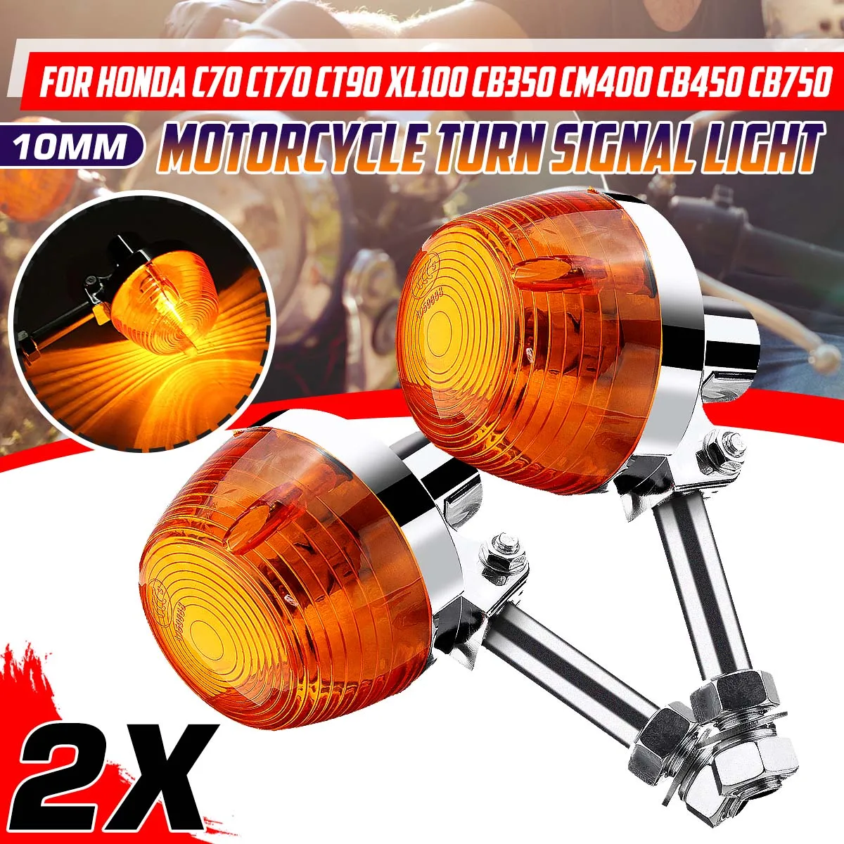 2/4 шт., указатели поворота для мотоцикла Honda XL100 C70 CT70 CT90 CB350 CM400 CB450 CB750
2/4 шт., указатели поворота для мотоцикла Honda XL100 C70 CT70 CT90 CB350 CM400 CB450 CB750
