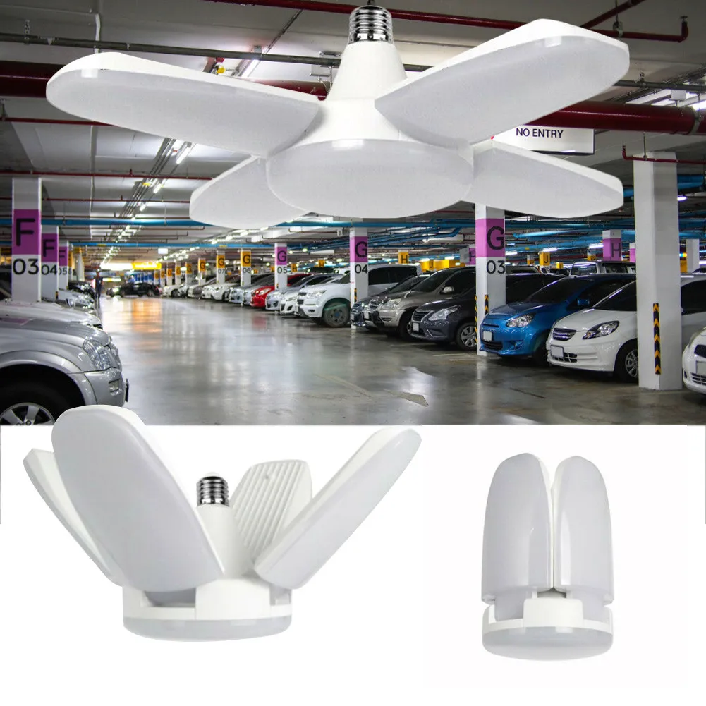 60W 6000K Garage Lamp 4 Blade Super Bright LED Folding Shop Work Ceiling Light E27 AC110V-265V E27 Household Light Bulb
60W 6000K Garage Lamp 4 Blade Super Bright LED Folding Shop Work Ceiling Light E27 AC110V-265V E27 Household Light Bulb