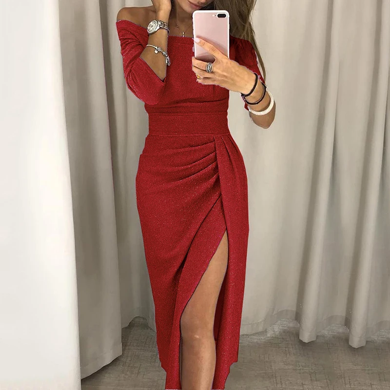 New Woman Summer Dress Bright Crystal Open Placket One-word Collar Seven-point Sleeve Dress Women Dress 2021
New Woman Summer Dress Bright Crystal Open Placket One-word Collar Seven-point Sleeve Dress Women Dress 2021