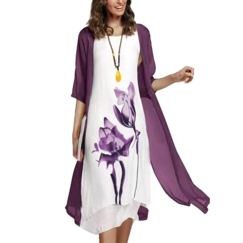 2Pcs/Set Vintage Flower Ink Painting Women Sleeveless Kaftan Dress with Cardigan Kaftan Dress
2Pcs/Set Vintage Flower Ink Painting Women Sleeveless Kaftan Dress with Cardigan Kaftan Dress