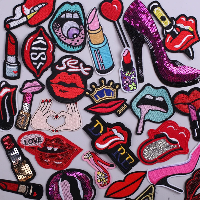 Sexy Lips Embroidered Patches for Clothing Fusible Sewing Application Sew on Patch Diy Iron-on Applique for Clothes Jackets
Sexy Lips Embroidered Patches for Clothing Fusible Sewing Application Sew on Patch Diy Iron-on Applique for Clothes Jackets