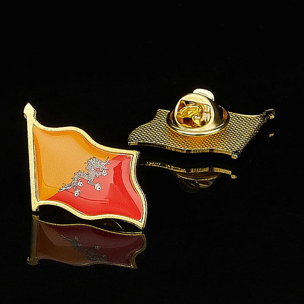 The Kingdom of Bhutan Dragon Multicolor Metel 3D Waving Flag Lapel Pins Patriotic Symbol Sign Brooch
The Kingdom of Bhutan Dragon Multicolor Metel 3D Waving Flag Lapel Pins Patriotic Symbol Sign Brooch