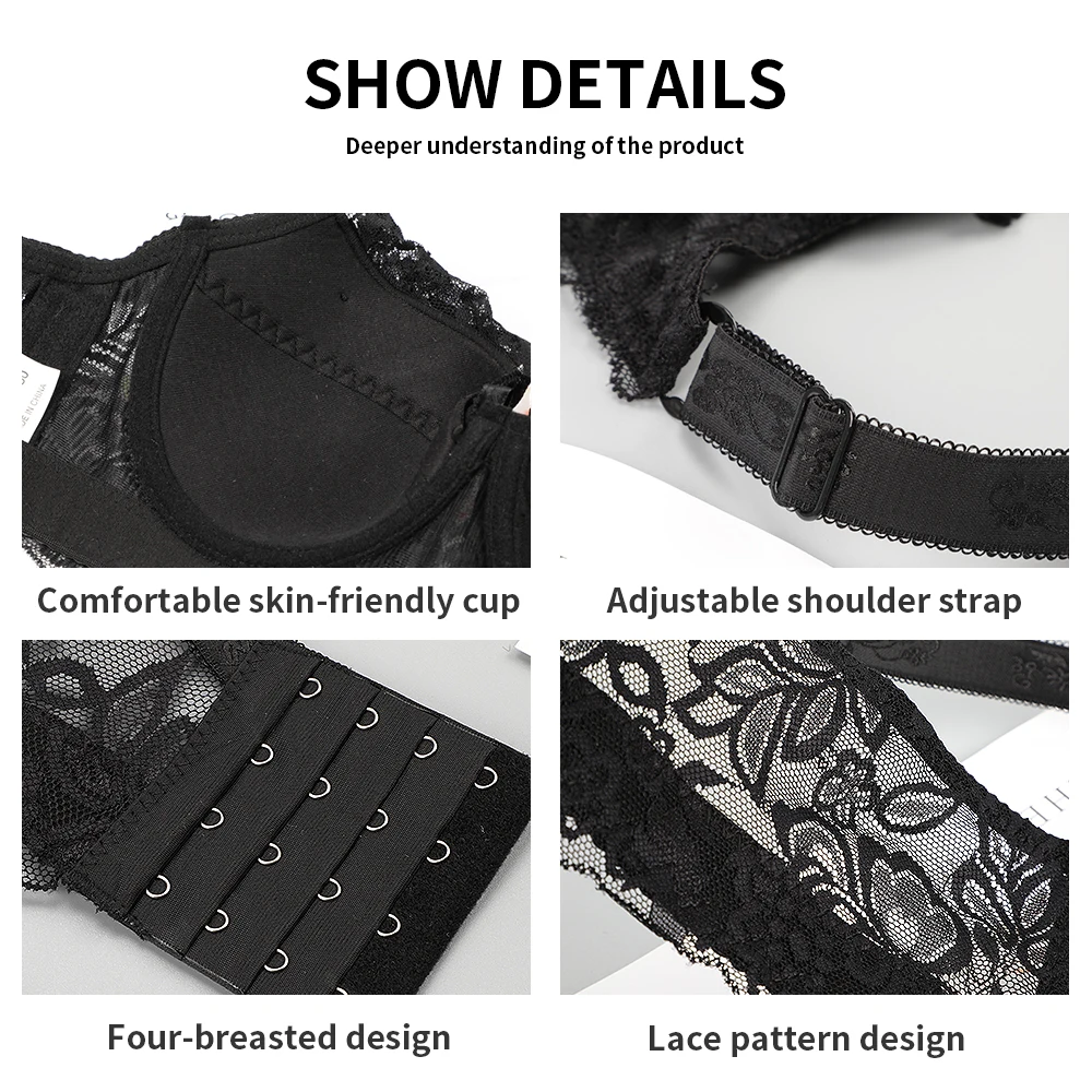 Plus Size bra sexy bralette crop top Underwear push up strapless bra bh lace Female bra Lingerie Brassiere sujetador biustonosz
Plus Size bra sexy bralette crop top Underwear push up strapless bra bh lace Female bra Lingerie Brassiere sujetador biustonosz