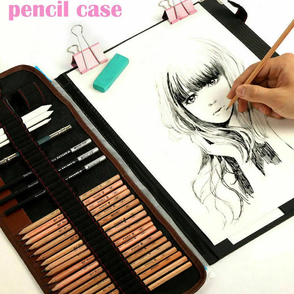 29Pcs/set Drawing Sketching Pencils Set Full Sketch Kit with Graphite Pencils Paper Brush Pen Mark Charcoal Pencil Extender SGA
29Pcs/set Drawing Sketching Pencils Set Full Sketch Kit with Graphite Pencils Paper Brush Pen Mark Charcoal Pencil Extender SGA