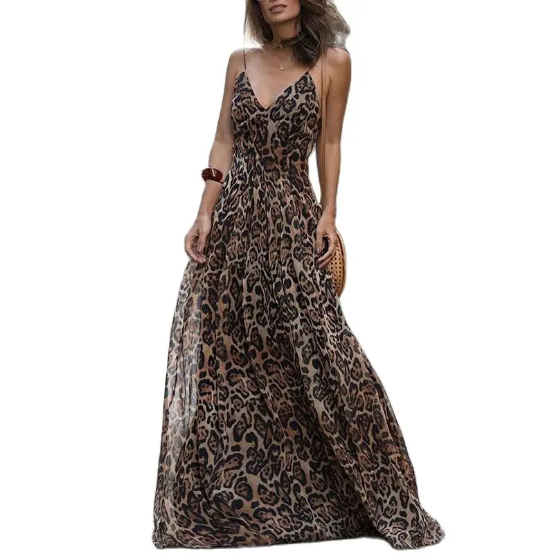 2021 New Vintage Leopard Print Long Women Dress Sexy V-Neck Spaghetti Strap Floor-Length Maxi Female Party Dresses Plus Size
2021 New Vintage Leopard Print Long Women Dress Sexy V-Neck Spaghetti Strap Floor-Length Maxi Female Party Dresses Plus Size