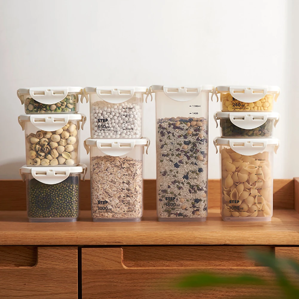 240/650ML/1000ML Sealed Food Jar With Scale Food Canister Kitchen Organizer Home Storage Box Fresh Storage Jar Sealed Storage
240/650ML/1000ML Sealed Food Jar With Scale Food Canister Kitchen Organizer Home Storage Box Fresh Storage Jar Sealed Storage