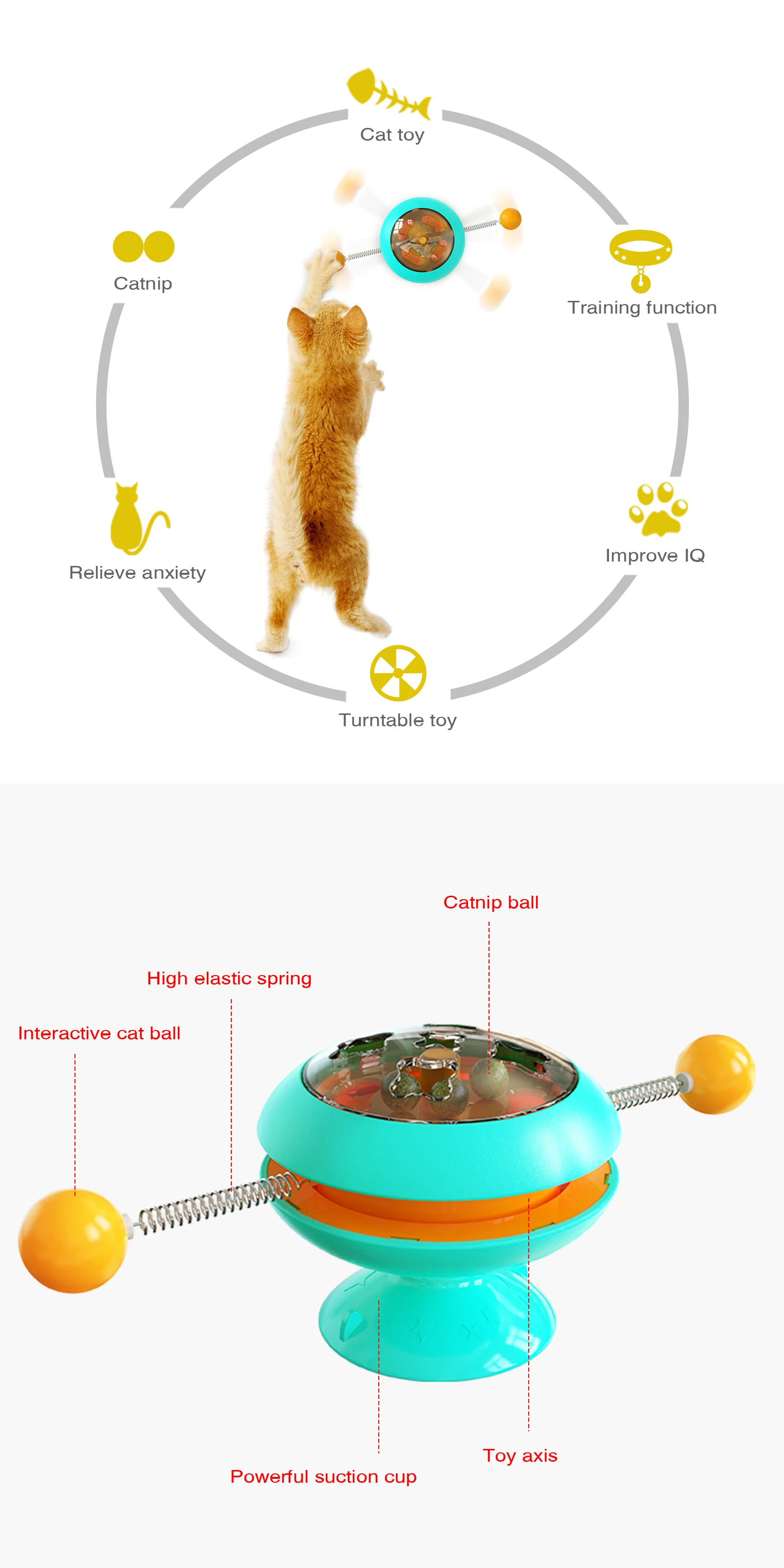 Pet Windmill Teasing Interactive Toy Cat Toy Turntable Funny Cat Stick Puzzle Training With Catnip Feather Pet Supplies
Pet Windmill Teasing Interactive Toy Cat Toy Turntable Funny Cat Stick Puzzle Training With Catnip Feather Pet Supplies
