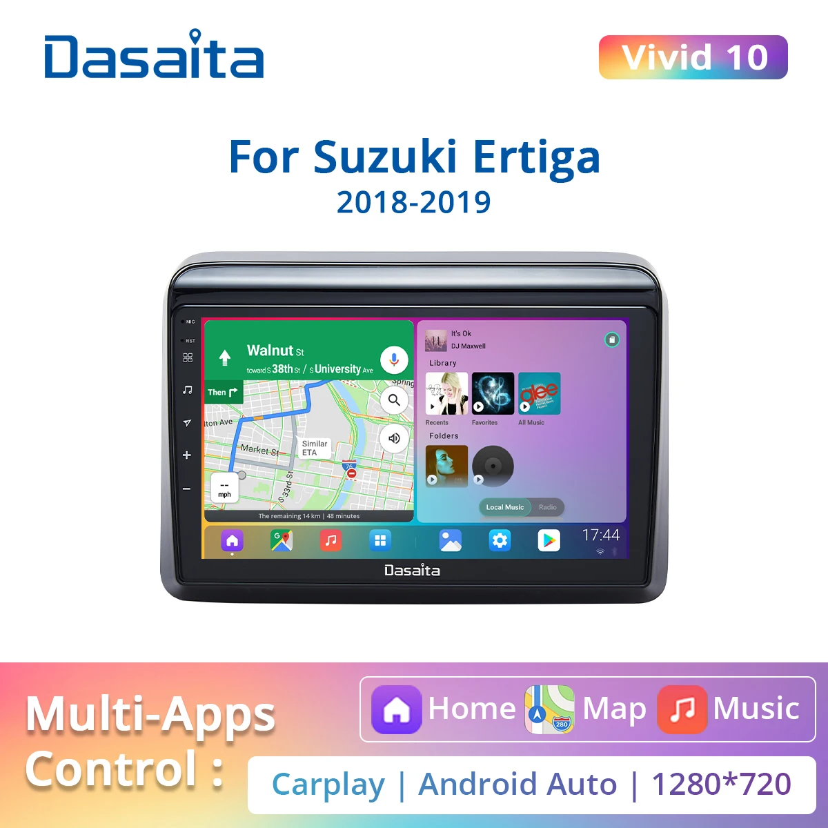 Dasaita Vivid для Suzuki Ertiga GPS 2018 автомобильная стереосистема 9 дюймов IPS радио плеер 1Din Авторадио Android навигация Carplay TDA7850
Dasaita Vivid для Suzuki Ertiga GPS 2018 автомобильная стереосистема 9 дюймов IPS радио плеер 1Din Авторадио Android навигация Carplay TDA7850