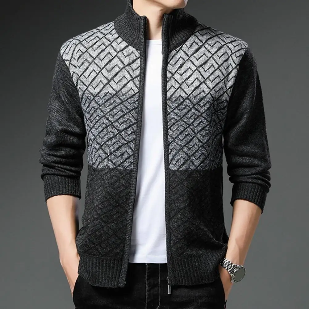 Men Coat Extra Thick Casual Handsome Stand Collar Geometrical Print Men Jacket Men Jacket for Daily Wear
Men Coat Extra Thick Casual Handsome Stand Collar Geometrical Print Men Jacket Men Jacket for Daily Wear