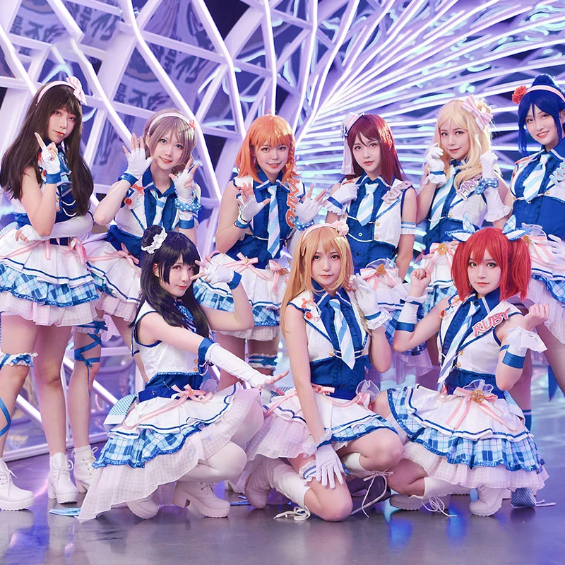 Платье Love live Sunshine Aqours красивое платье танцевальный костюм Ruby Dia Riko Карнавальная