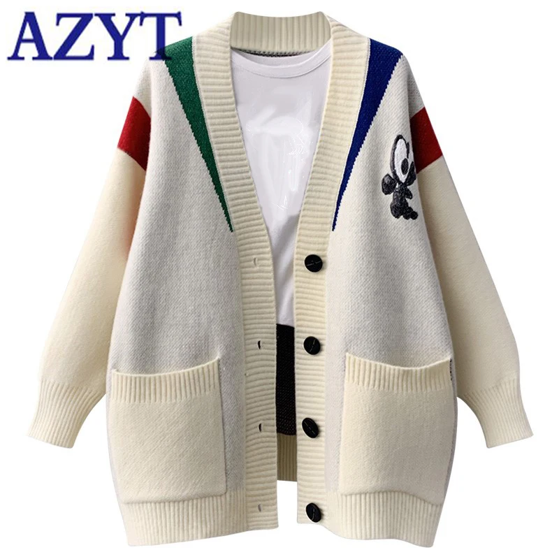 Женский вязаный кардиган с блестками AZYT, модный свитер с мультяшным принтом, вязаный кардиган для весны и осени, 2021
Женский вязаный кардиган с блестками AZYT, модный свитер с мультяшным принтом, вязаный кардиган для весны и осени, 2021