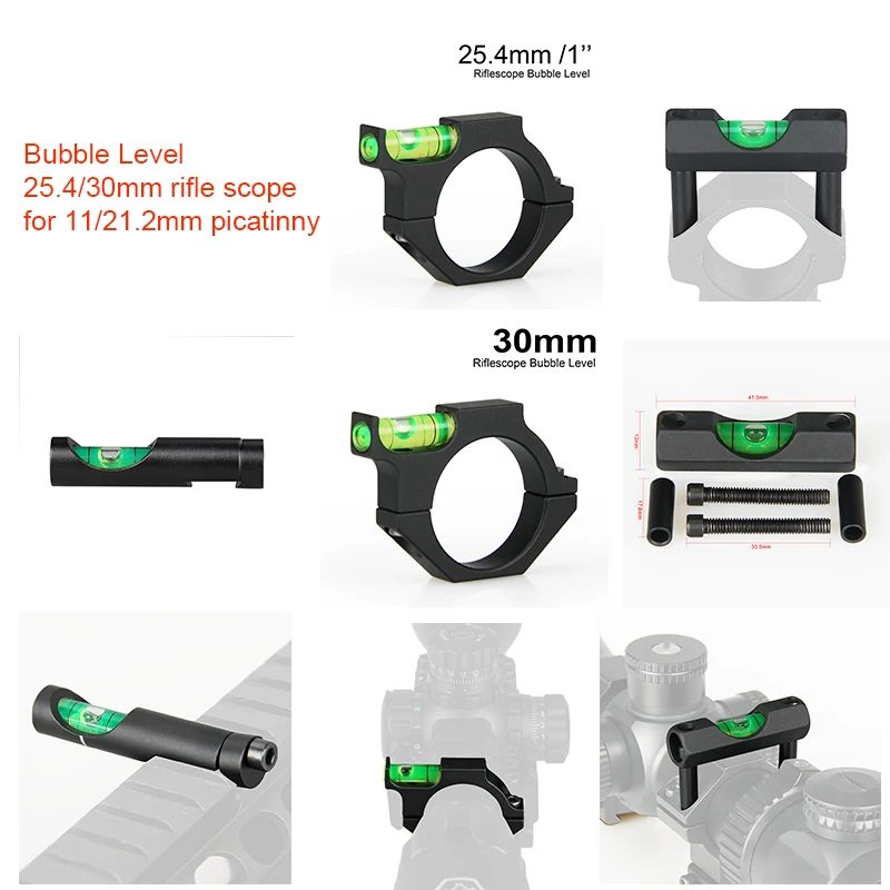 

PPT Bubble Level for Airsoft Guns Rifle Scope Mount for 11mm 21.2mm Picatinny Weaver Rail 25/30mm Rifle Sight Scope Mount CB-1