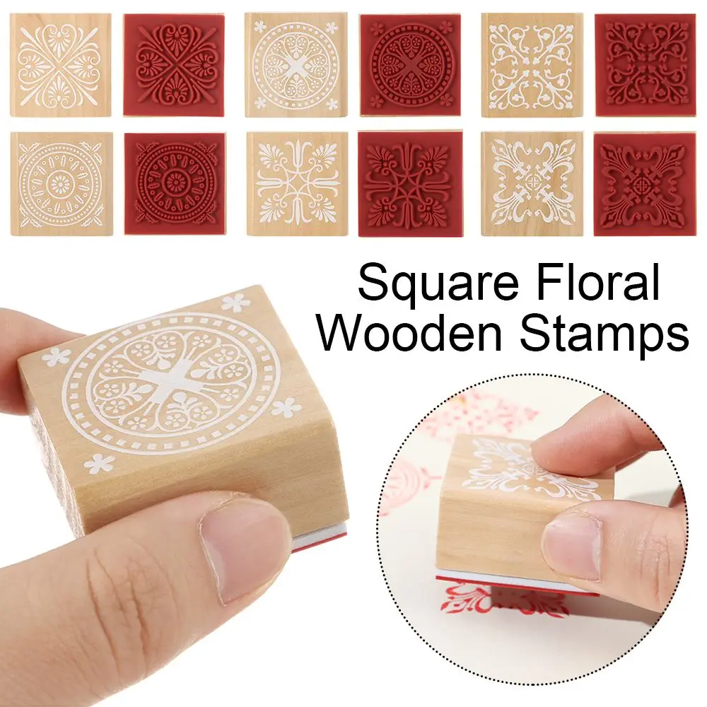 New Stamping Making Decorative DIY Craft Square Floral Stamps Rubber Scrapbooking Wooden
New Stamping Making Decorative DIY Craft Square Floral Stamps Rubber Scrapbooking Wooden
