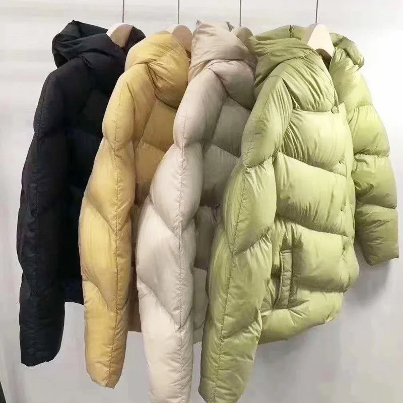 Winter Short Padded Jacket Women White Duck Down Thickened Warmth Soft Ultra-light Hooded Parka 2022 New Style
Winter Short Padded Jacket Women White Duck Down Thickened Warmth Soft Ultra-light Hooded Parka 2022 New Style
