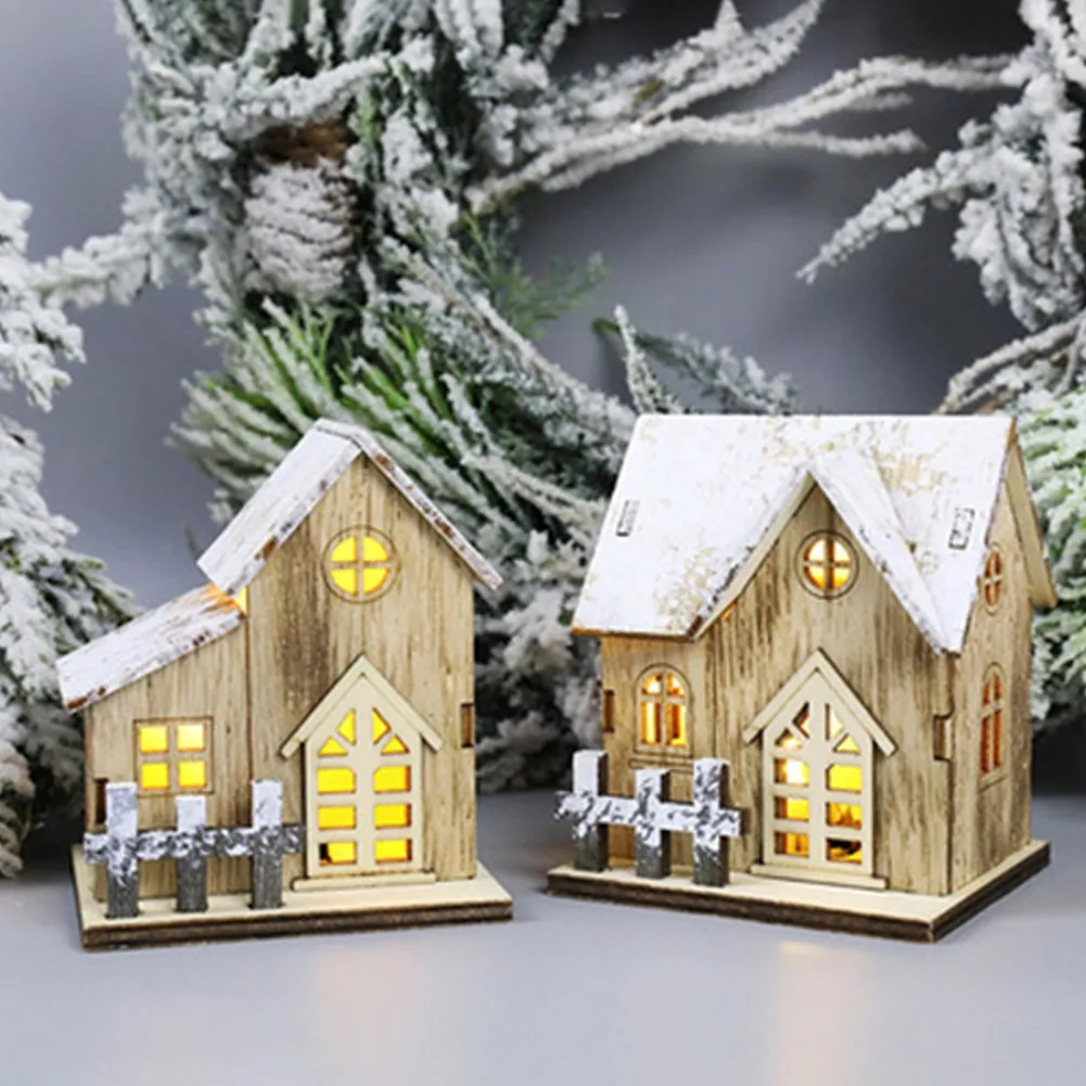 Christmas LED Light Wooden House Luminous Cabin Ornaments DIY Wooden Christmas Small House Home Desktop Decoration Pendant
Christmas LED Light Wooden House Luminous Cabin Ornaments DIY Wooden Christmas Small House Home Desktop Decoration Pendant
