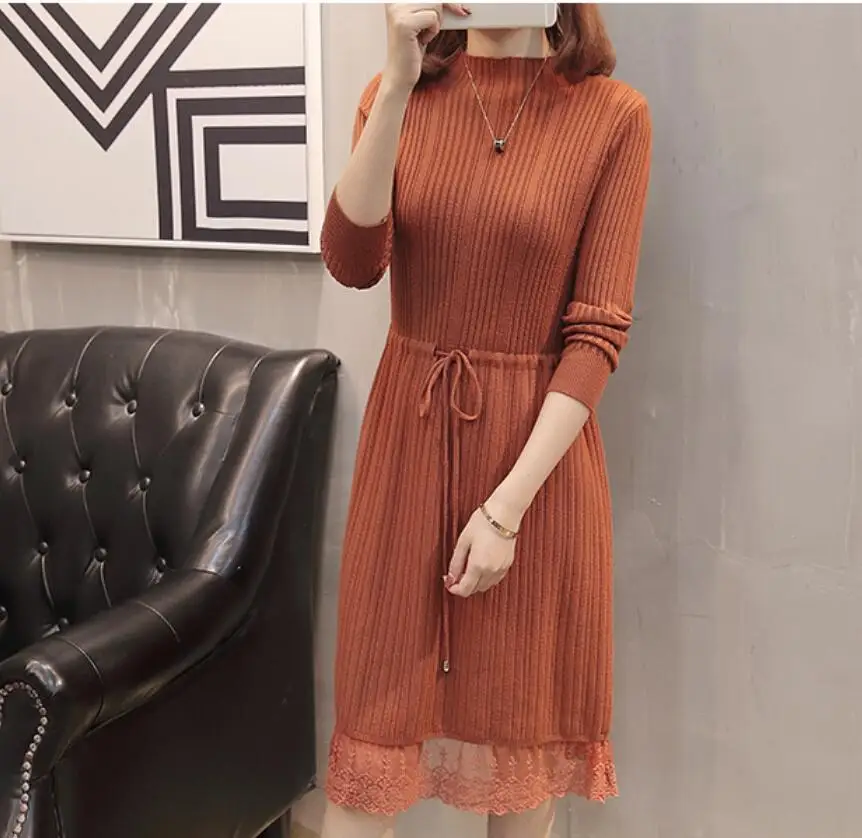 Женское теплое платье-свитер на осень и зиму, эластичное однотонное повседневное ТРАПЕЦИЕВИДНОЕ трикотажное платье с длинным рукавом, женс... 
Женское теплое платье-свитер на осень и зиму, эластичное однотонное повседневное ТРАПЕЦИЕВИДНОЕ трикотажное платье с длинным рукавом, женс...