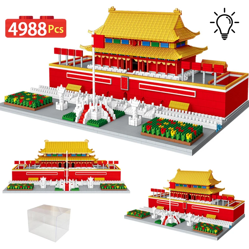 City Mini House Building Blocks World Famous Tiananmen Square Traditional Architecture with Light Bricks Educate Toys For Kids
City Mini House Building Blocks World Famous Tiananmen Square Traditional Architecture with Light Bricks Educate Toys For Kids