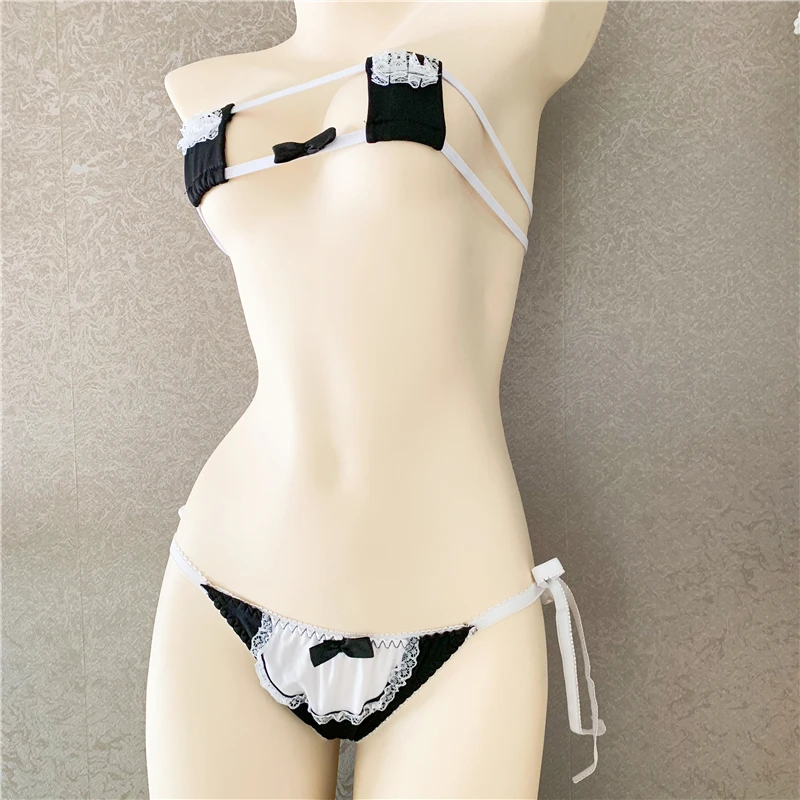 Sexy Maid Style Women's Lingerie 2PCS Set Bra & Panties Set Bikini Bows Cute Lolita Underwear Cosplay
Sexy Maid Style Women's Lingerie 2PCS Set Bra & Panties Set Bikini Bows Cute Lolita Underwear Cosplay