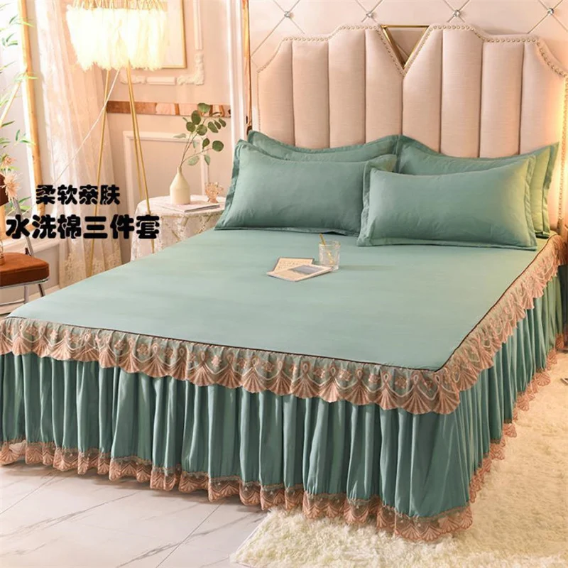 Thicken Containing Cotton Bed Skirt Home Textile Bedding 3pcs/set(1Bed Skirt + 2pcs Pillowcase) Bed Sheet King/Quee Bed F0605
Thicken Containing Cotton Bed Skirt Home Textile Bedding 3pcs/set(1Bed Skirt + 2pcs Pillowcase) Bed Sheet King/Quee Bed F0605