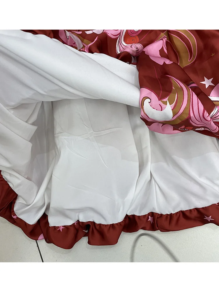 Catwalk style retro geometric print lapel diamond buckle strap waist loose big hem dress ladies spring new style personality
Catwalk style retro geometric print lapel diamond buckle strap waist loose big hem dress ladies spring new style personality