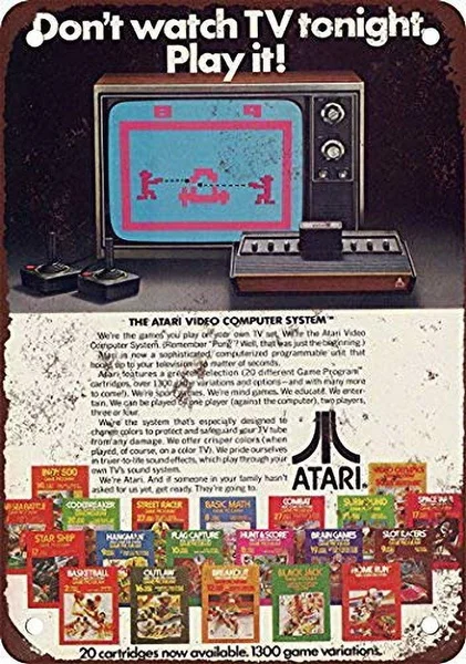 Atari видео компьютерная система жестяная вывеска художественное настенное украшение, винтажная алюминиевая Ретро металлическая вывеска
Atari видео компьютерная система жестяная вывеска художественное настенное украшение, винтажная алюминиевая Ретро металлическая вывеска
