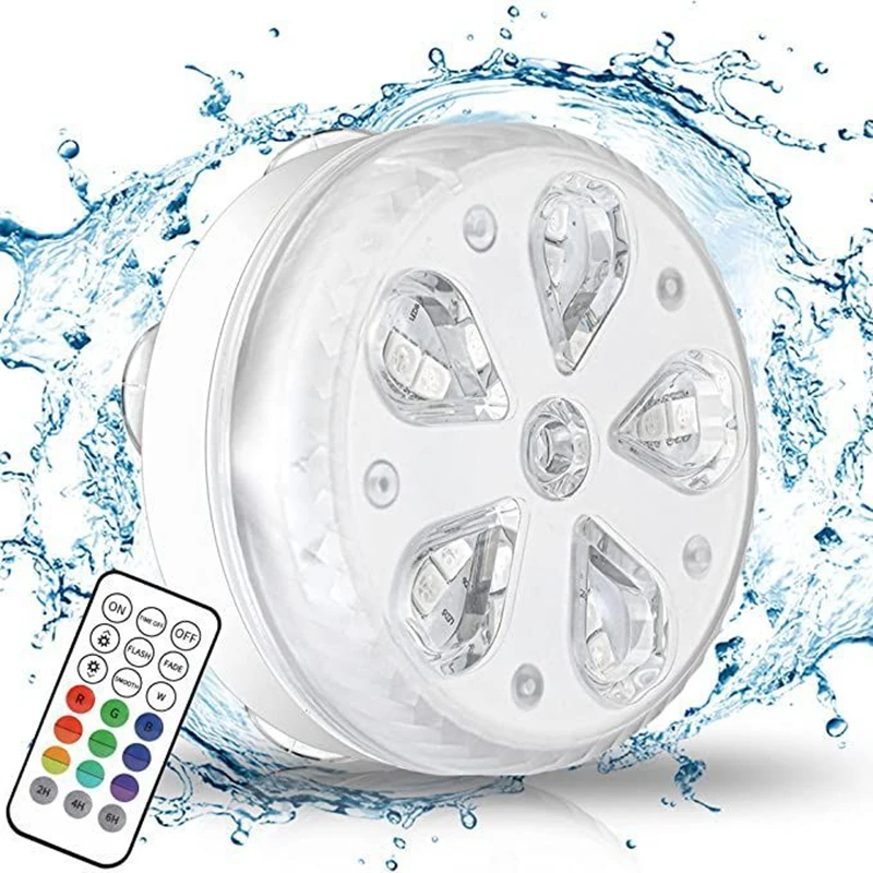 16 LED Underwater Light Submersible Lamps Magnetic Suction Cup RGB Swimming Pool Lights IP68 Waterproof Remote Control
16 LED Underwater Light Submersible Lamps Magnetic Suction Cup RGB Swimming Pool Lights IP68 Waterproof Remote Control