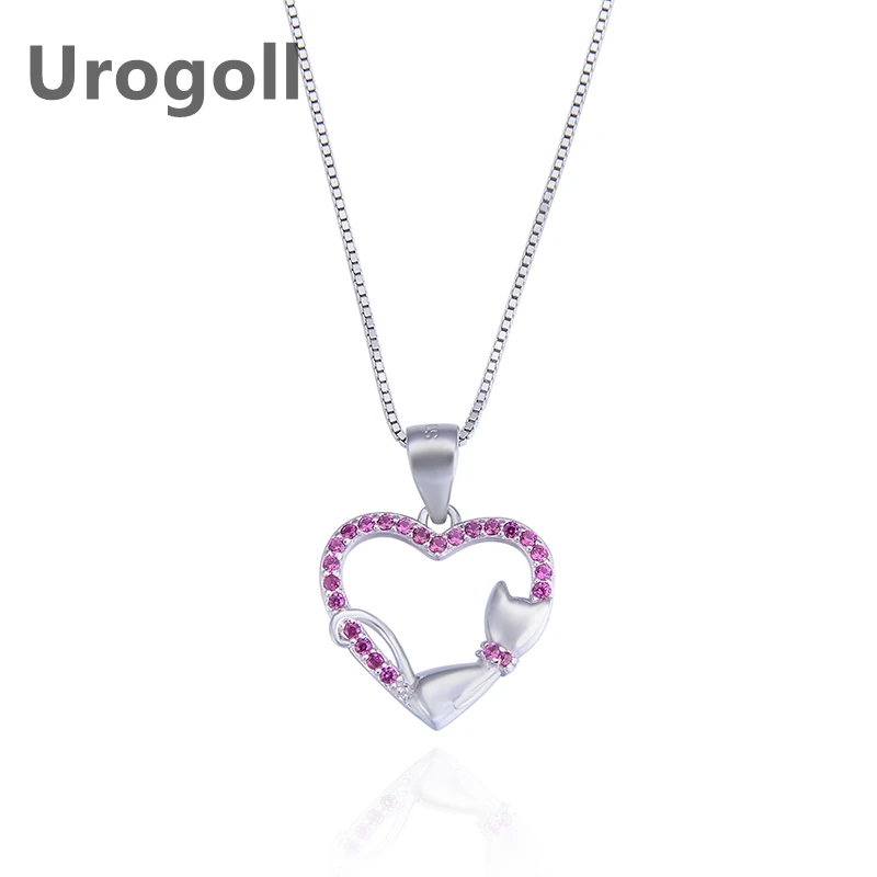 Noble Women Pure 925 Sterling Silver Necklaces Clavicle Necklace Heart Shape Zircon Pendant Necklaces Chain Jewelry Accessory
Noble Women Pure 925 Sterling Silver Necklaces Clavicle Necklace Heart Shape Zircon Pendant Necklaces Chain Jewelry Accessory