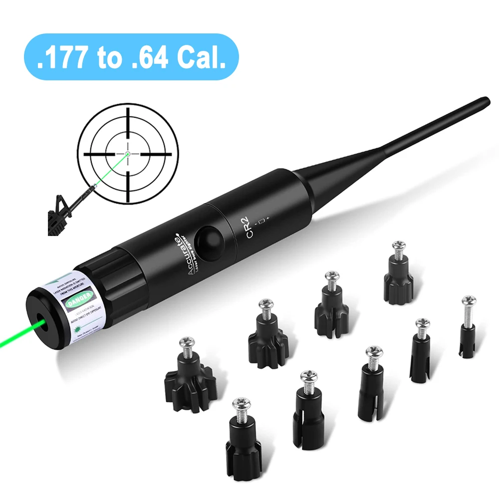 Tactical Green Laser Bore Sight Kit for .177 to .64 Caliber Universal Rifle/Handgun Laser Boresighter with Button Switch
Tactical Green Laser Bore Sight Kit for .177 to .64 Caliber Universal Rifle/Handgun Laser Boresighter with Button Switch