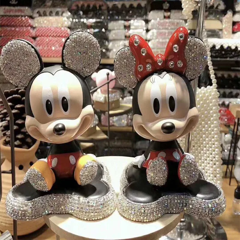 Disney New Mickey Minnie Diamond-encrusted Shook Head Action Model Doll Mickey Mouse Doll Cartoon Car Ornament Toy Gifts
Disney New Mickey Minnie Diamond-encrusted Shook Head Action Model Doll Mickey Mouse Doll Cartoon Car Ornament Toy Gifts