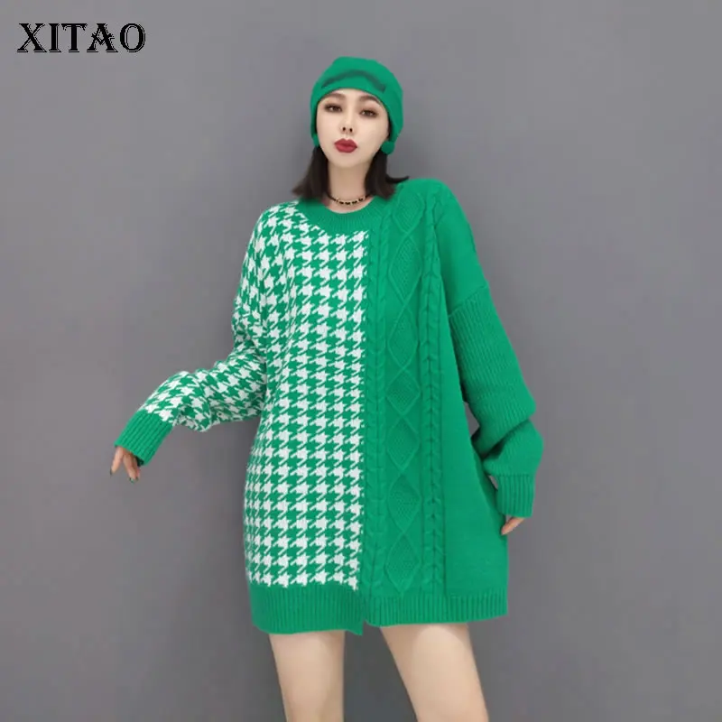 XITAO New Women Sweater Loose Fashion Contrast Color Knitting Splicing Casual O-neck Collar Pullover Winter All-match LL1019
XITAO New Women Sweater Loose Fashion Contrast Color Knitting Splicing Casual O-neck Collar Pullover Winter All-match LL1019