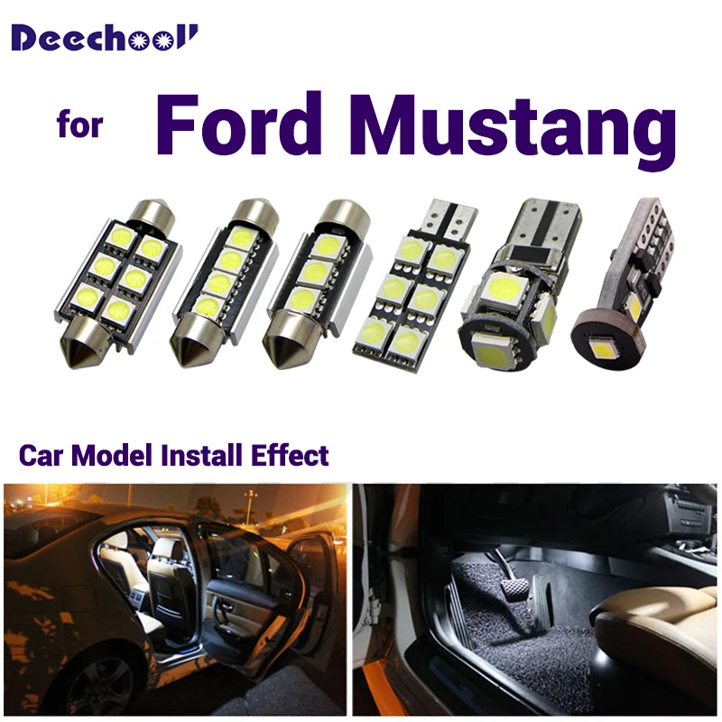 Can-Bus Error Free for Ford Mustang 2005-2017 Vehicle LED Interior Map Dome Door Trunk Courtesy License Plate Light Kit
Can-Bus Error Free for Ford Mustang 2005-2017 Vehicle LED Interior Map Dome Door Trunk Courtesy License Plate Light Kit