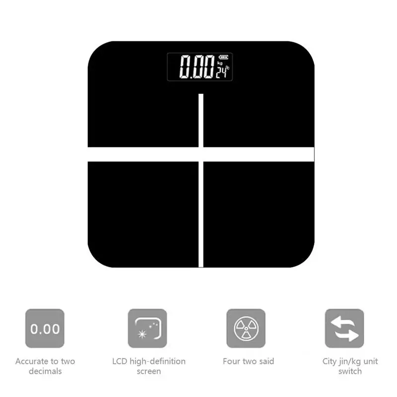 Weight Scale Battery Power LCD Temperature Display Tempered Glass Intellisense Electronic Body Scale for Household 
Weight Scale Battery Power LCD Temperature Display Tempered Glass Intellisense Electronic Body Scale for Household
