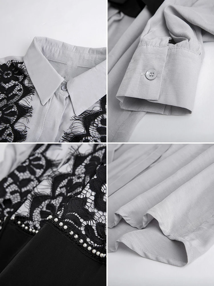 M-4XL Office Lady Casual Blouse Women Autumn Full Sleeve Woman Shirt Chic Lace Patchwork Loose Blouse And Shirt Women SL024
M-4XL Office Lady Casual Blouse Women Autumn Full Sleeve Woman Shirt Chic Lace Patchwork Loose Blouse And Shirt Women SL024