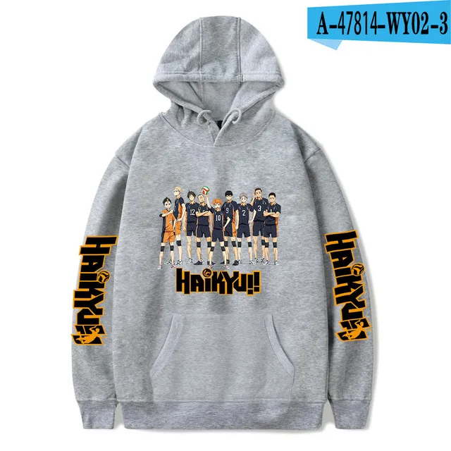 Новые толстовки Haikyuu, толстовки с капюшоном для мужчин и женщин, толстовка с рисунком аниме Karasuno Fly High Graphic, уличная толстовка для мальчиков и ...
Новые толстовки Haikyuu, толстовки с капюшоном для мужчин и женщин, толстовка с рисунком аниме Karasuno Fly High Graphic, уличная толстовка для мальчиков и ...
