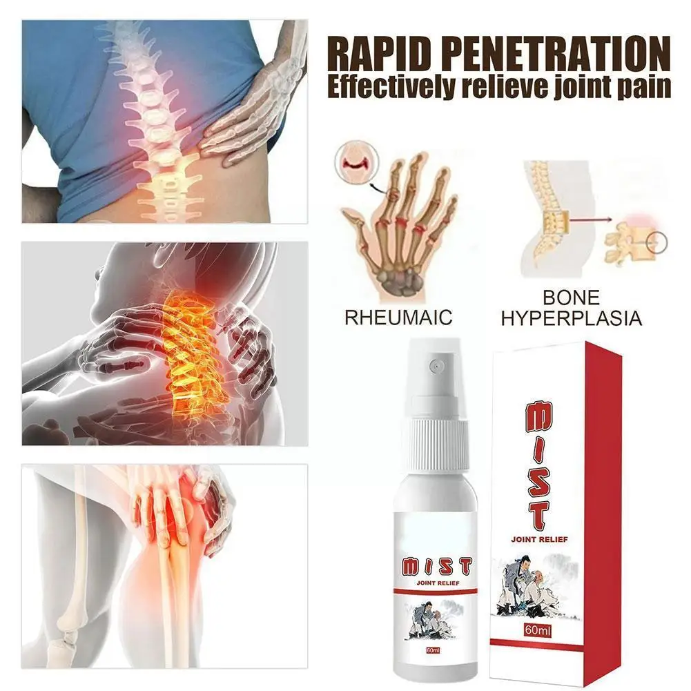 Joint Gout Spray Herbal Extract Pain Relief Mist Body Care Spray For Knees Joints Lower Back External Use 60ML Q5K0
Joint Gout Spray Herbal Extract Pain Relief Mist Body Care Spray For Knees Joints Lower Back External Use 60ML Q5K0