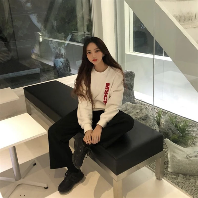 New Autumn Preppy Style Women Sweatshirt Vintage Lettered Print Pullover Female Oversized Casual Fun Top Mujer
New Autumn Preppy Style Women Sweatshirt Vintage Lettered Print Pullover Female Oversized Casual Fun Top Mujer