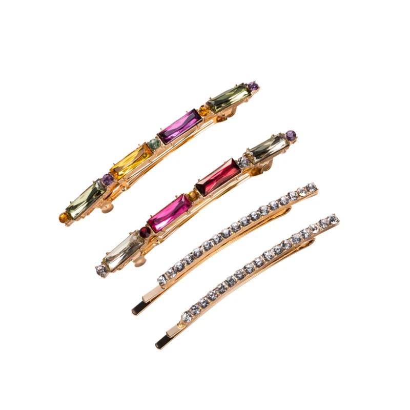 4Pcs/Set Women Side Bangs Decorative Hair Clips Colored Faux Diamond Glitter Rhinestone French Spring Hairpins Jewelry Barrette
4Pcs/Set Women Side Bangs Decorative Hair Clips Colored Faux Diamond Glitter Rhinestone French Spring Hairpins Jewelry Barrette