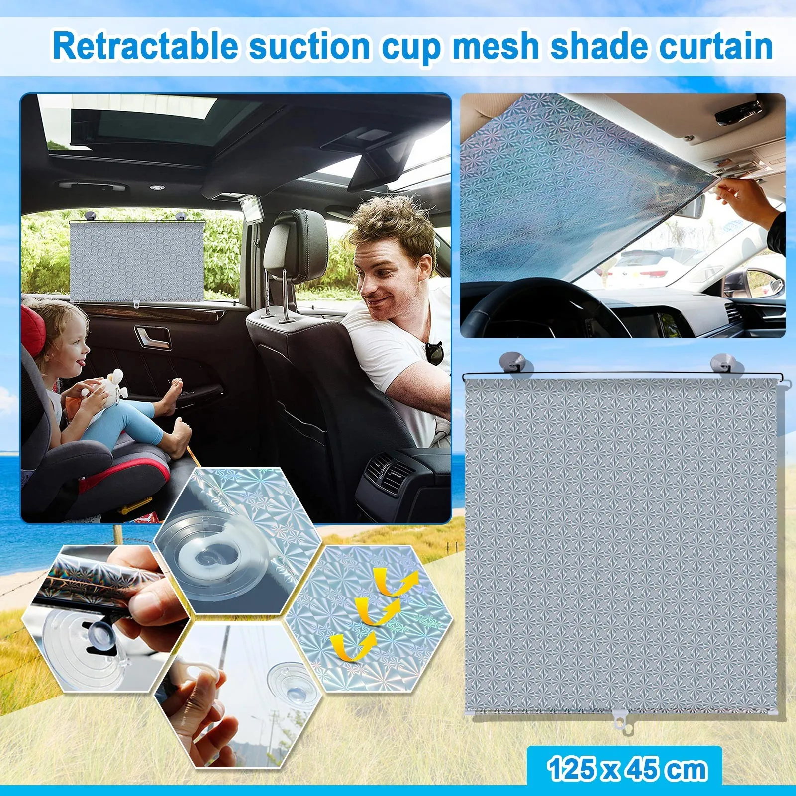Car Front Window Sunshade Cover Heat Insulation Visor Retractable Window Sunscreen Windshield Cover 46/65/70/cm Car Sun Shade
Car Front Window Sunshade Cover Heat Insulation Visor Retractable Window Sunscreen Windshield Cover 46/65/70/cm Car Sun Shade