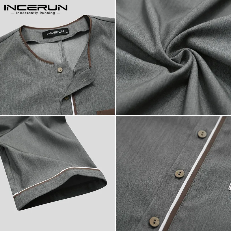 INCERUN Fashion Islamic Men Muslim Kaftan 2021 Short Sleeve Patchwork Loose Robes O Neck Mens Jubba Thobe Saudi Arabia Thobe 5XL
INCERUN Fashion Islamic Men Muslim Kaftan 2021 Short Sleeve Patchwork Loose Robes O Neck Mens Jubba Thobe Saudi Arabia Thobe 5XL