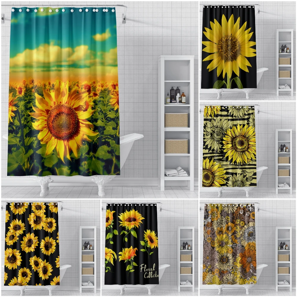 3D Printing Sunflower Shower Curtain Nature Landscape Flower Bath Curtain With Hooks For Bathroom Waterproof Scenery
3D Printing Sunflower Shower Curtain Nature Landscape Flower Bath Curtain With Hooks For Bathroom Waterproof Scenery