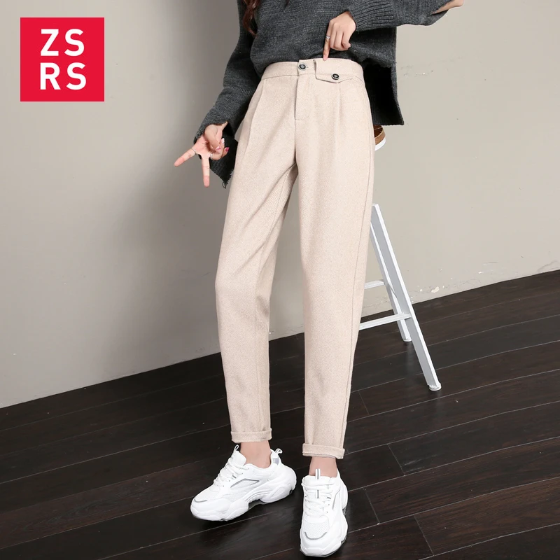 Zsrs 2020 New Women Elastic Woolen Pant Female Casual Trousers High Waist Formal Female Trousers Ankle-length Casual Woman Warm
Zsrs 2020 New Women Elastic Woolen Pant Female Casual Trousers High Waist Formal Female Trousers Ankle-length Casual Woman Warm