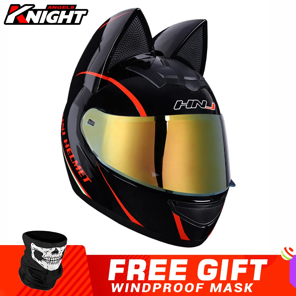 HNJ Motorcycle Helmet Cat Ear Casco Moto Modular Dual Removable Racing Helmet Four Seasons Breathable Full Face Helmet Motocross
HNJ Motorcycle Helmet Cat Ear Casco Moto Modular Dual Removable Racing Helmet Four Seasons Breathable Full Face Helmet Motocross