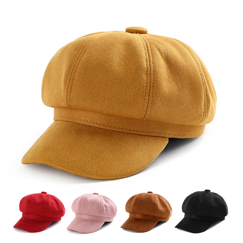 2021 New Stylish French Designer Hat Women Black Hat Autumn Winter Fashion Wool Solid Color Newsboy Caps Female Octagonal Gorras
2021 New Stylish French Designer Hat Women Black Hat Autumn Winter Fashion Wool Solid Color Newsboy Caps Female Octagonal Gorras